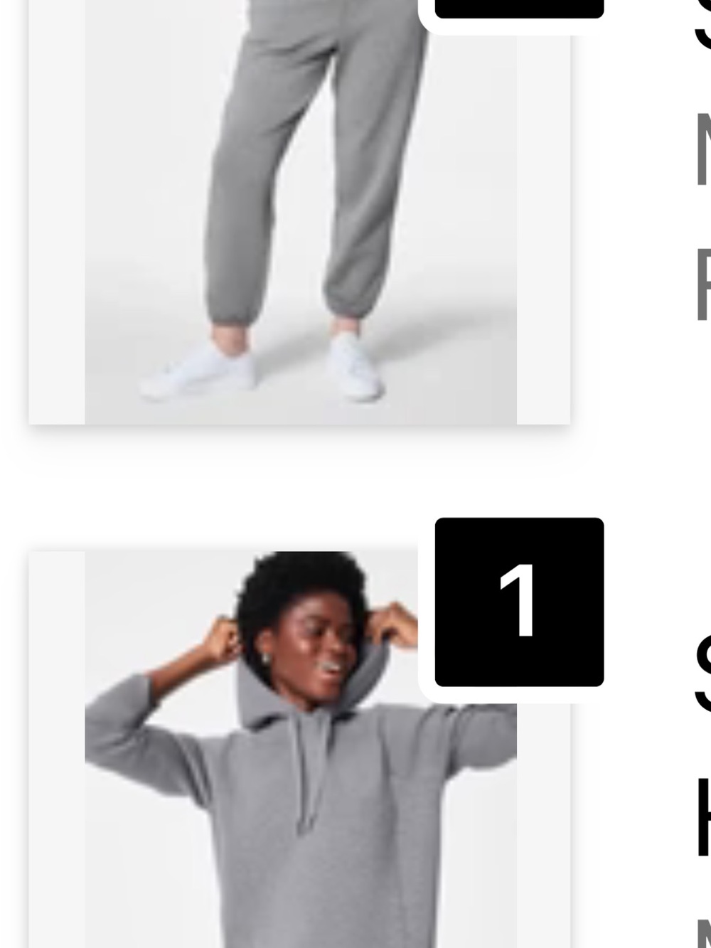 SPANX Air Essentials Heather Gray Cozy Hoodie and Jogger Pants Set